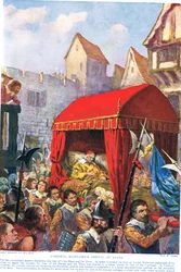 Kardinal Richelieus Ankunft in Lyon, Illustration aus „Hutchinsons Geschichte der Nationen“