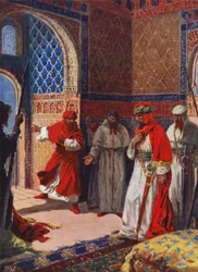 Der letzte Rat von Boabdil in der Alhambra
