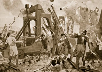 Die Belagerung von Aquileia, 238 n. Chr., Illustration aus 