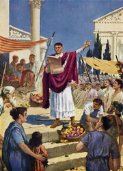 Die Verkündung des Edikts von Mailand, 313 n. Chr.