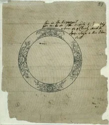Ms 3972/3 Zifferblattentwurf für den 4. Zeitmesser