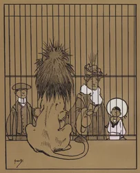 "Die Löwen haben eine zweite Hand, eine unwirkliche Art von Aussehen, so dass das Sägemehl auf dem Boden fast aus ihnen herausgekommen sein könnte"