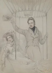 George Graham und seine Frau Margaret machen einen Ballonaufstieg, London, 1823