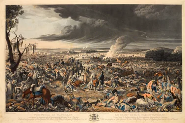 Das Feld von Waterloo, wie es am Morgen nach der denkwürdigen Schlacht vom 18. Juni 1815 erschien
