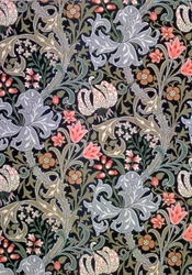 Golden Lily, Tapete entworfen von John Henry Dearle für Morris and Company, 1897