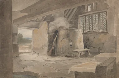 Studie eines Hütteninnenraums