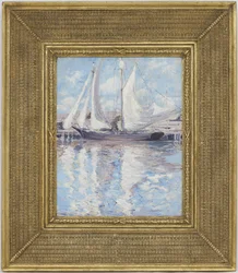 Segel trocknen, ca. 1900