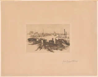 Hafen mit Lastkähnen