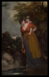 Mrs. Richard Brinsley Sheridan (Hester Jane Ogle, 1775/76-1817) und ihr Sohn (Charles Brinsley Sheridan, 1796-1843)