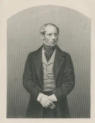 Sir John Somerset Pakington, graviert von D.J. Pound nach einem Foto, aus 