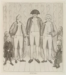 Charles Byrne; James Burnett, Lord Monboddo; William Richardson; John Bell; Baillie Kyd von John Kay