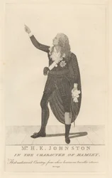 Mr. H. E. Johnston in der Rolle des Hamlet