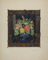 Stillleben mit Zinnfolie und Rahmen, ca. 1941