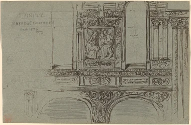Trinity Church, Boston (Schiff) - Wandmalerei-Studie