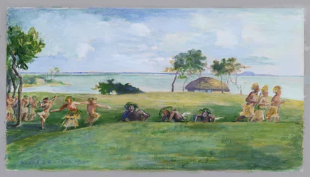 Militärtanz in Samoa