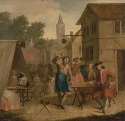 Hob verkauft Bier auf dem Jahrmarkt
