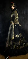 Hazel in Schwarz und Gold, 1916