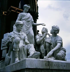 Ingenieurwesen, Skulpturengruppe vom Albert Memorial, fertiggestellt 1876