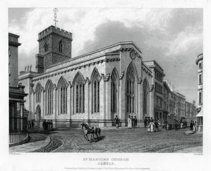 St. Martins Kirche, Carfax, Oxford, 1835
