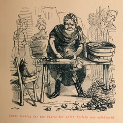 Cäsar sucht die Perlen, für die Britannien berühmt war, ca. 1860