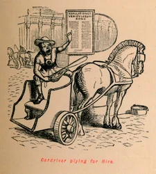 Kutscher, der zur Miete fährt, 1852