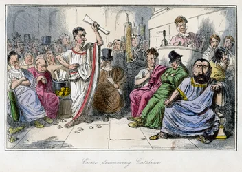 Cicero denunziert Cataline, 1850er Jahre