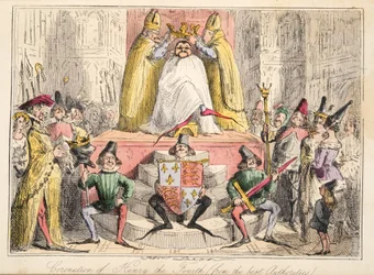 Krönung Heinrichs IV. (nach den besten Quellen), aus „Die komische Geschichte Englands“, veröffentlicht 1864