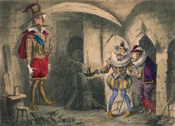 Entdeckung von Guido Fawkes durch Suffolk und Mounteagle, 1850