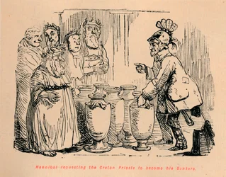 Hannibal bittet die kretischen Priester, seine Banker zu werden, 1852
