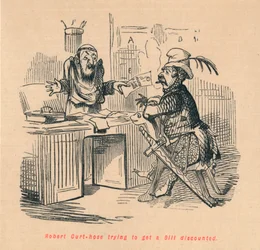 Robert Curthose versucht, eine Rechnung zu diskontieren, um 1860