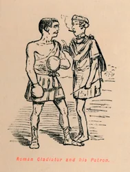 Römischer Gladiator und sein Patron