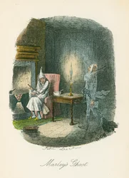 Szene aus Eine Weihnachtsgeschichte von Charles Dickens, 1843