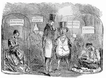 Exponate von Mr Punchs Industrieausstellung von 1850