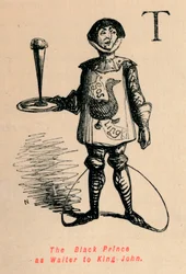 Der Schwarze Prinz als Kellner König Johanns, um 1860, um 1860