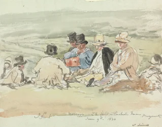 Mäher auf dem Feld in Porchester Terrace, Bayswater, 9. Juni 1830