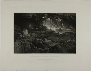 Die Zerstörung von Sodom und Gomorra, aus Illustrationen der Bibel
