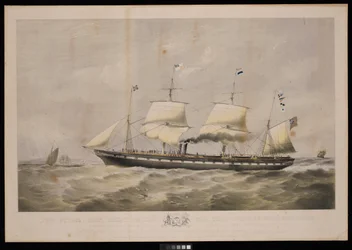 Das Dampfschiff Great Britain... Eigentümer Messrs Gibbs & Co... An die Menschen von Großbritannien und den Vereinigten Staaten von Amerika, Diese Platte ist respektvoll gewidmet...