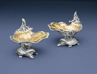 Paar von George IV Salzgefäßen