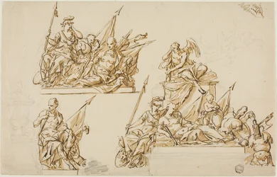 Unausgeführte Entwürfe für das Denkmal des ersten Herzogs von Marlborough