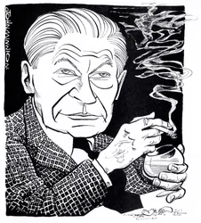 Arthur Koestler - Karikatur