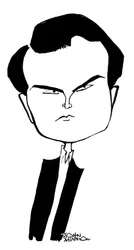 Jimmy Carr - Karikatur von John Minnion