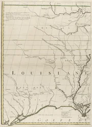 Karte der britischen und französischen Herrschaftsgebiete in Amerika, 1756
