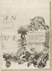 Eine Karte der britischen und französischen Herrschaftsgebiete in Amerika, 1756