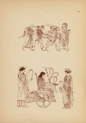 Antikes griechisches Frauenkostüm