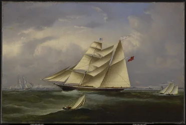 Die Ozeanbraut verlässt den Hafen von Halifax, 1854