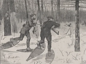 Hirschjagd in den Adirondacks im Winter, Every Saturday, Vol. II, Neue Serie..., 21. Januar 1871