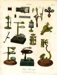 Einfache Mikroskope des frühen 19. Jahrhunderts