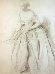 Skizze für eine Brautjungfer für die Hochzeit von Königin Victoria