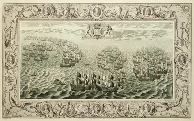 Armada (Gravur von einem Wandteppich), 1739