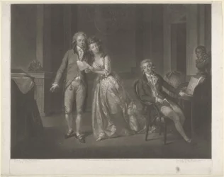 Porträt von Louise, Prinzessin von Oranien-Nassau, Willem I Frederik, König der Niederlande, und Frederik, Prinz von Oranien-Nassau